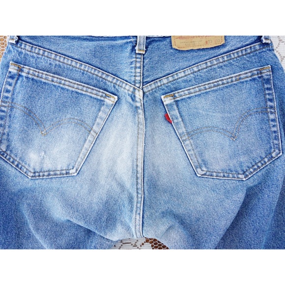 Vintage 80s Levi's 505 Blue Jeans sz 33x33 - Picture 3 of 7
